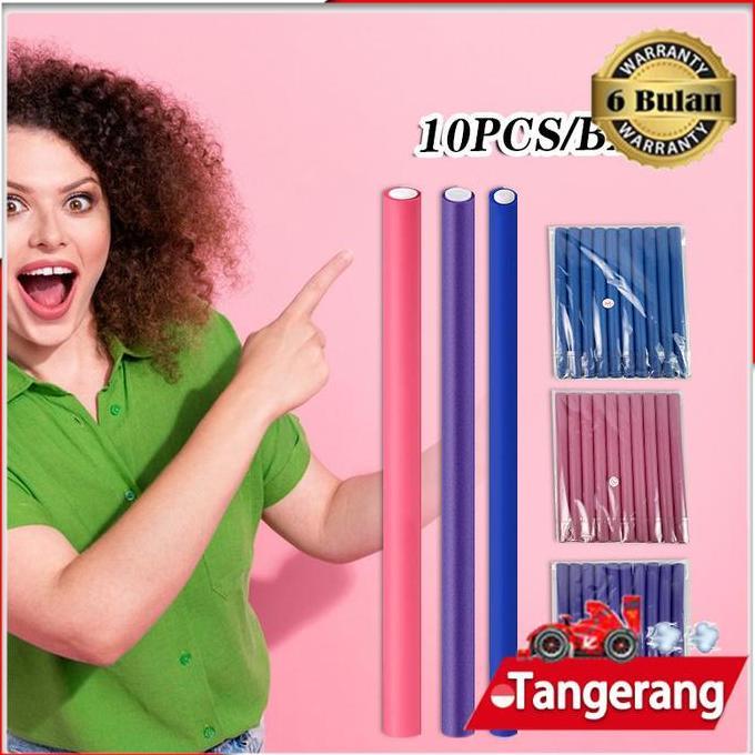 KIMDARY 10pcs Roll Sosis Rambut / Rotto Keriting Rambut / Alat Keriting Curly