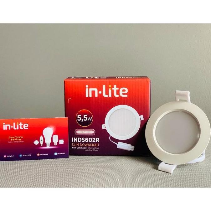 LAMPU LED PLAFON INLITE SLIM DOWNLIGHT 5,5W 5,5 WATT -