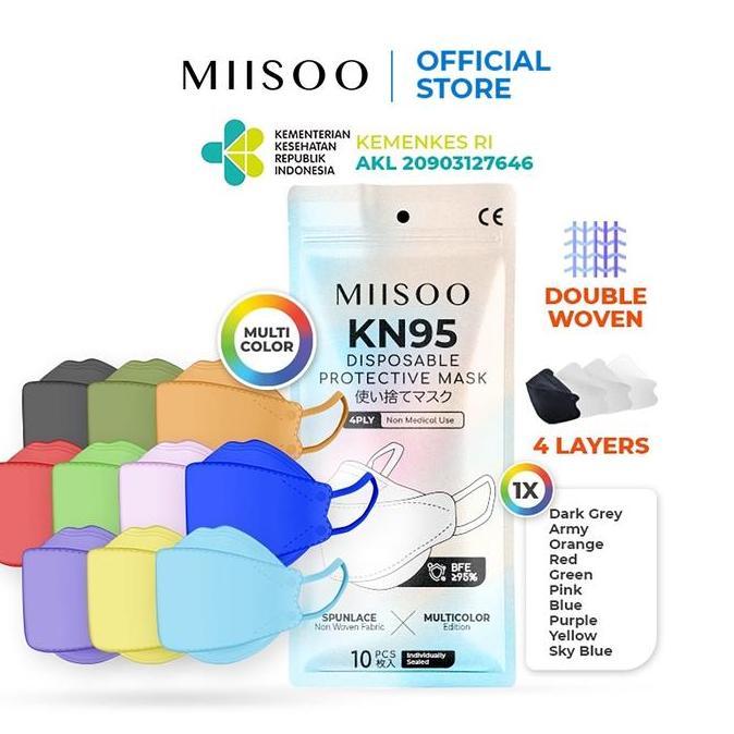 BLOCHEA MIISOO Disposable Masker KF94 EVO  Multi Color N95 KN95 Masker wajah 4ply