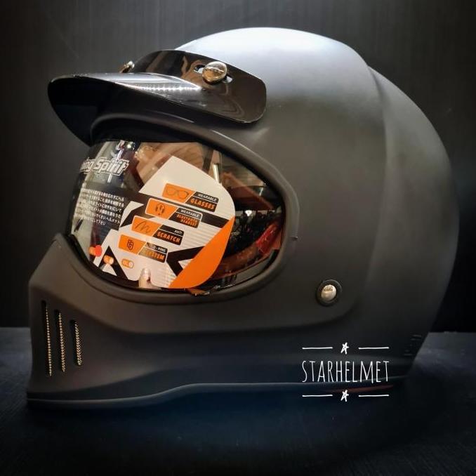 Helm INK Trooper Solid Full Face Retro