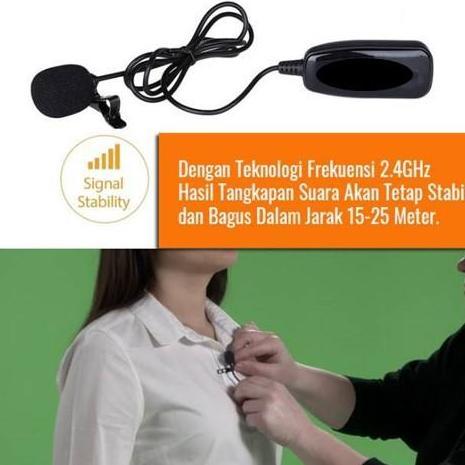 Microphone Mic Clip On Wireless UHF Prank Vlog Untuk