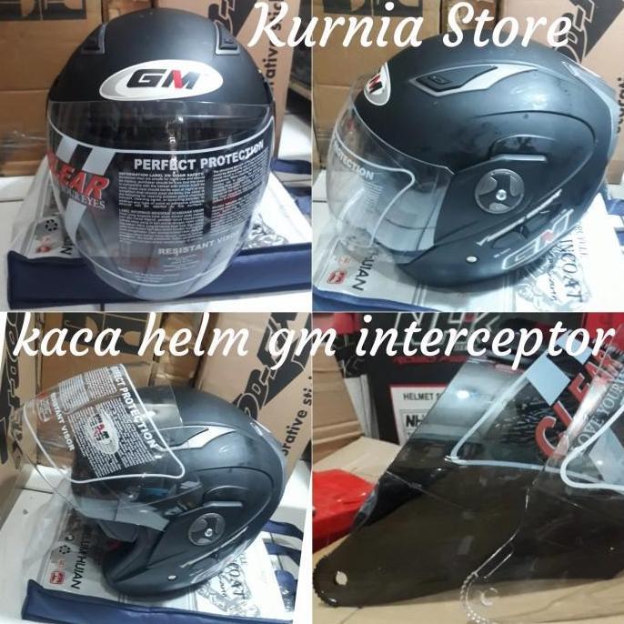 kaca helm gm interceptor original clear produk