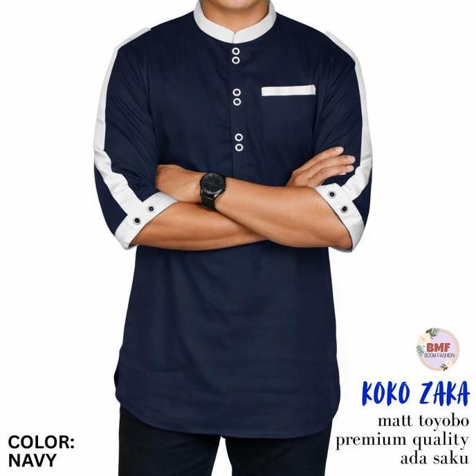 PIK - Koko Kurta Zaka Dewasa Baju Pria Jumbo Kurta Muslim Panjang Katun Toyobo
