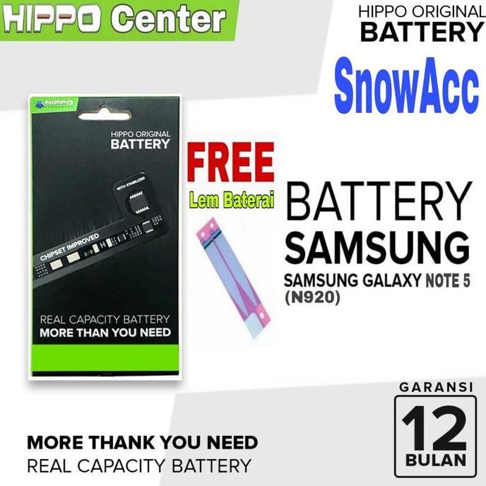 Baterai Hippo Compatible Samsung Note 5 Battery 3000mah baterai