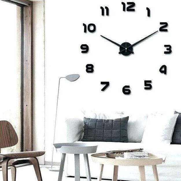 BLOCHEA ALLIANCE Jam Dinding 3D DIY Angka Latin Minimalis - Jam Dinding tempel DIY - jam Dinding 3 D