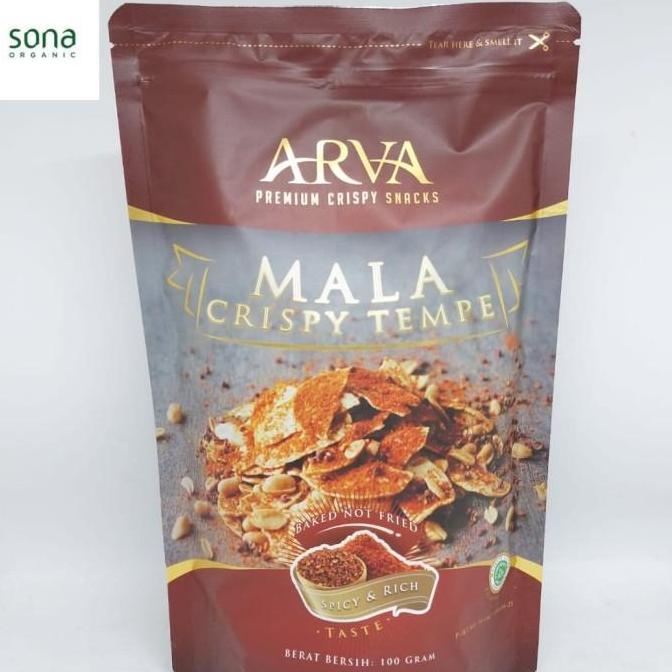 Arva Keripik Tempe Crispy Mala 100g - Non MSG