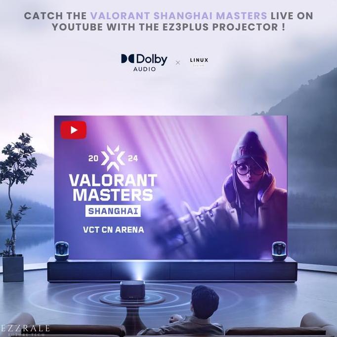 Ezzrale Ezr3+ Smart Projector 420 Ansi  Linux Os Netflix Certified