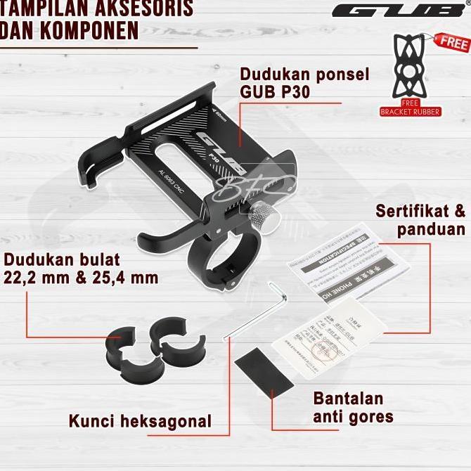 Paket GUB P30 Phone Holder + Breket Spion GUB MD-236
