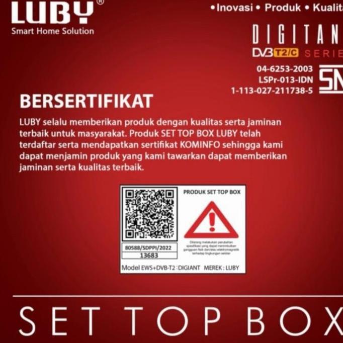 Set Top Box Digital Merk Luby Dvb T2 - Tipe 01 ( 2 Usb Slot )