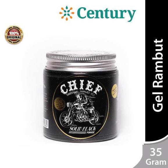 CHIEF SOLID BLACK POMADE 35 G / HAIR STYLING / POMADE / PEMBENTUK GAYA