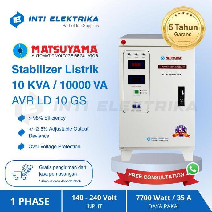 STABILIZER MATSUYAMA 10000 WATT 10 KVA STABILISER STAVOLT AVR/LD-10GS ORIGINAL DAN TERPERCAYA