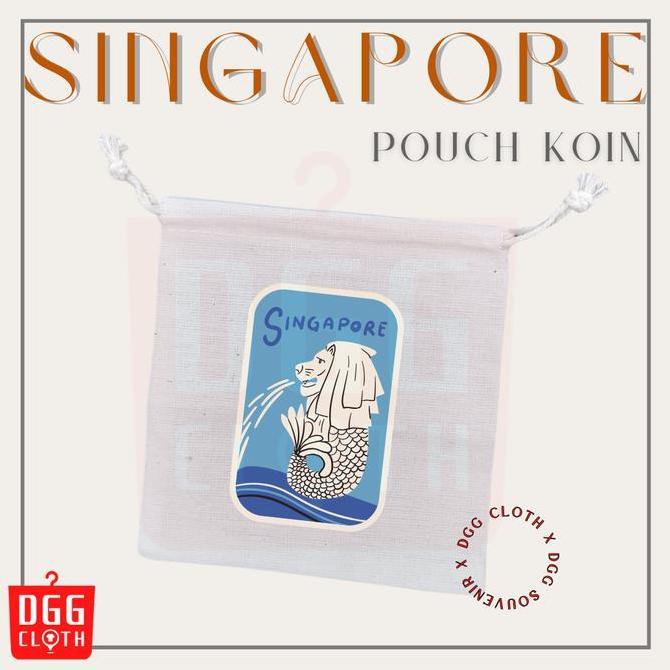 Dggcloth Pouch Koin Souvenir Singapore Dompet Koin Oleh Oleh Singapore 4 Murah Meriah