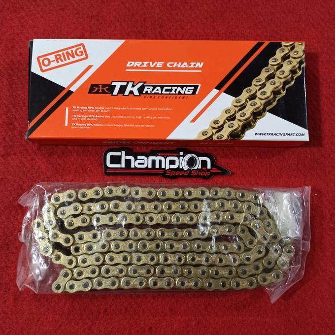 BEBAS ONGKIR - Rantai TK Racing 428 428-140 428HPO HPO ORing O-Ring Gold Bright