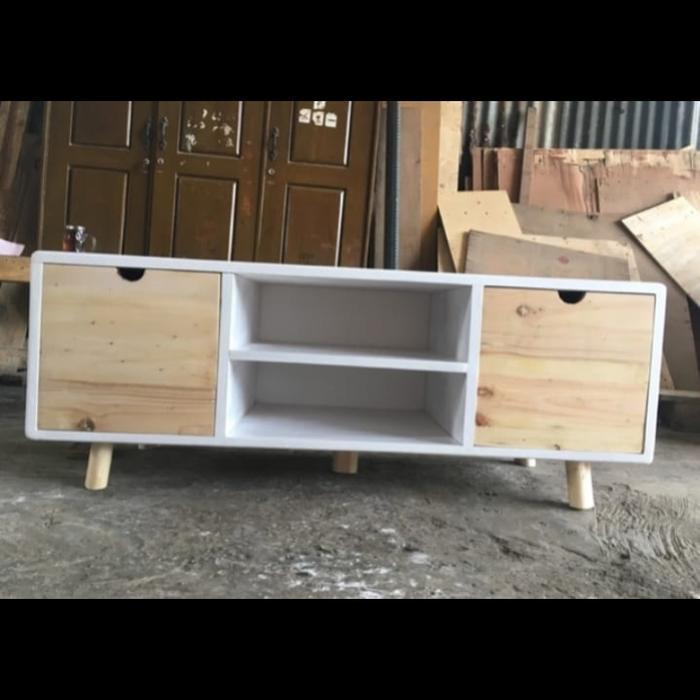 rak tv minimalis kayu jati Belanda