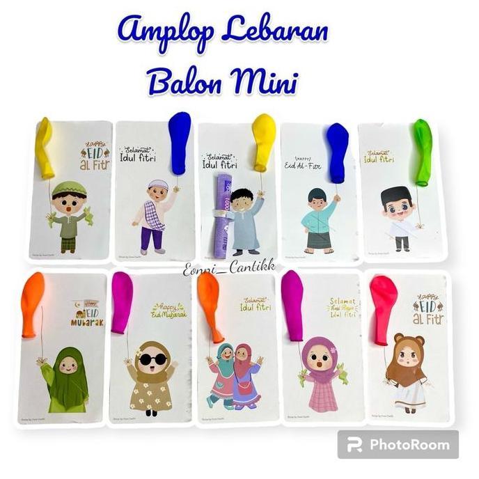 Termurah / Hot Sale Amplop Lebaran 2024 Lucu Bonus Balon - Amplop Lebaran Lucu Dan Unik - Amplop Leb