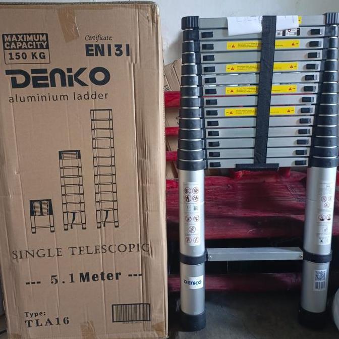 Denko TLA 16 Tangga teleskopik single 5M / tangga telescopic single 5m