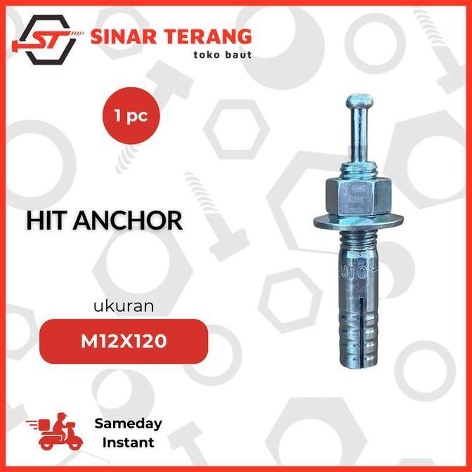 Nutbolt- Hit Anchor M12X120 Sanko - High Anchor Dynabolt Ketok 12X120 (12Cm)