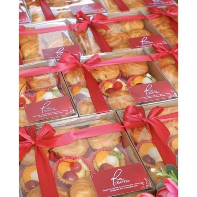 Dus Kraft Full Mika Transparan isi 5pcs / Dus Kue Mika / Box Kue Puding Mika