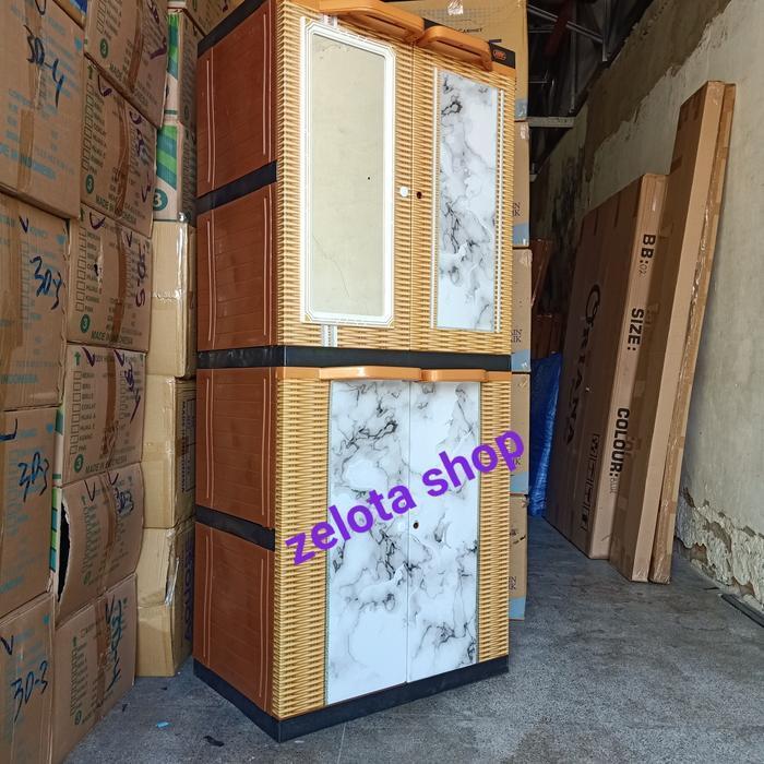 lemari plastik naiba jersey cermin