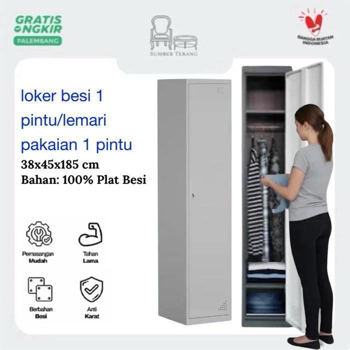 Lemari Pakaian Besi 1 pintu Locker Baju Plat Besi 1 pintu Lemari Baju Plat Besi 1 pintu Lemari Besi 