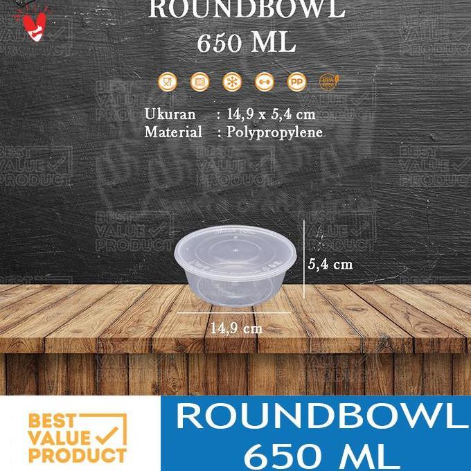 Mangkuk Plastik 650 ML / Thinwall Round bowl 650 ML