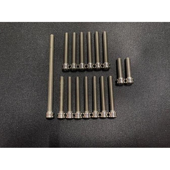 Nutbolt- 1 Set Baut Cvt  Beat Karbu Stenlles Anti Karat Stenlles Custome Titanium Coak Tengah
