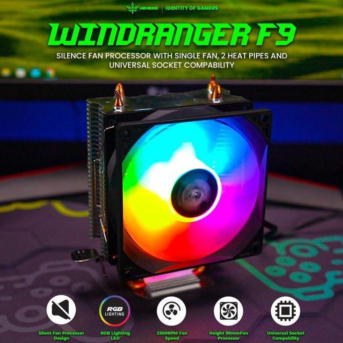 Comcom- Nyk Nemesis Windranger F9 Fan Processor 9Cm Single Fan Rgb