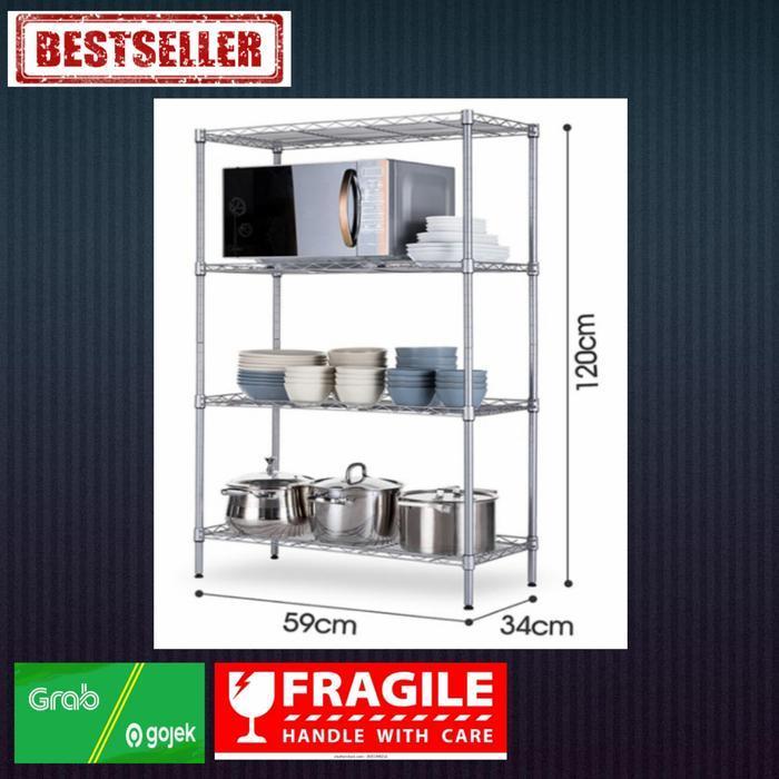 Rak susun besi 4 tingkat krisbow