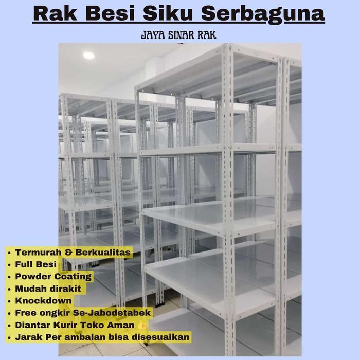 rak besi siku 5 susun 100x40x200 cm