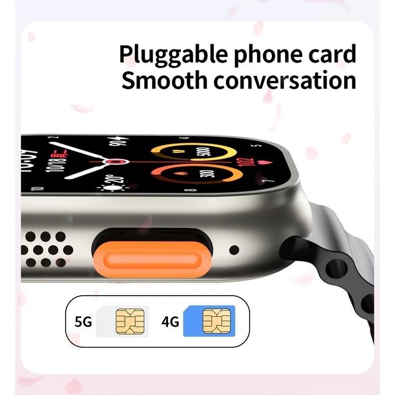 promo [4g sim card] lds smartwatch s9 ultra 4g & 5g | ram 4 / 64gb | sim card | bisa nonton youtube 