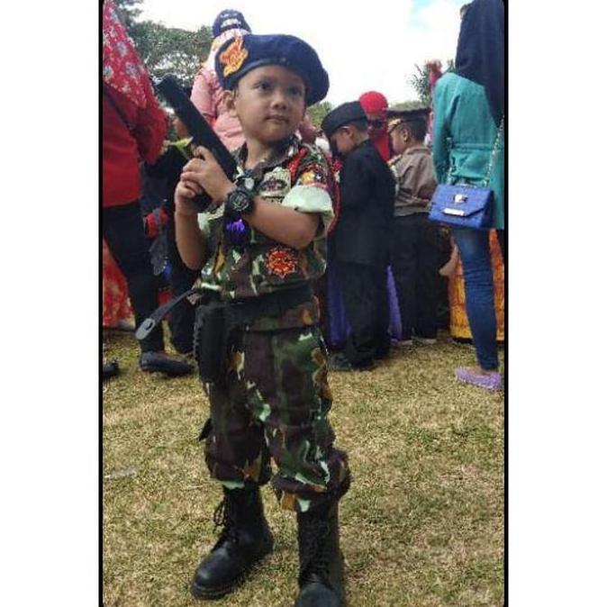 Baju Brimob Loreng -Kostum Brimob loreng anak-Baju profesi Brimob anak