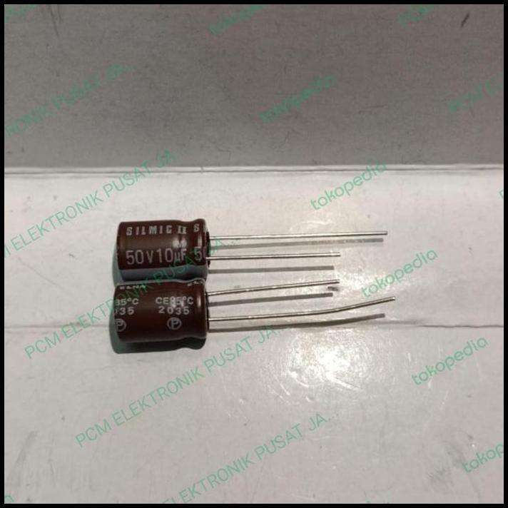 DISKON 2756 ELCO ELKO KAPASITOR CAPACITOR ELNA SILMIC II 2 10UF 50V 10 UF 50V 