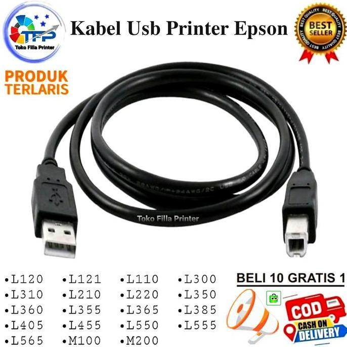 Kabel Usb Printer Epson L120 L121 L110 L300 L310 L210 L220 L350 L360 murah