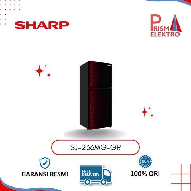 Promo Kulkas 2 Pintu Sharp Merah Sj-236Mg-Gr | 2 Door Refrigerator
