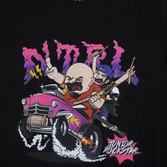 Official Merchandise Baju Anak NTRL X JUNIORROCKSTAR BLACK