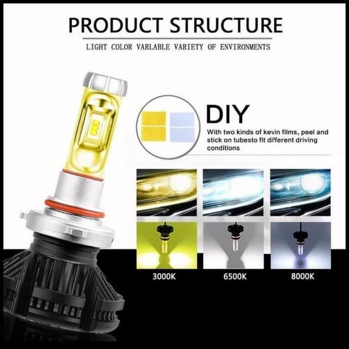 HOT DEAL LAMPU DEPAN MOBIL TERIOS LED X3 H11 H4 UNIVERSAL 