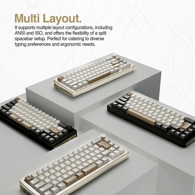 noir Spade 65 Keyboard Mekanik Wireless 65% Aluminium