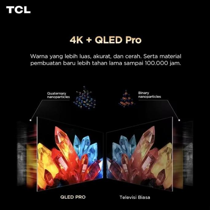 Murah Tcl 43C61B 50C61B 55C61B Qled Pro Google Tv 4K 120Hz 43 50 55 Inch Dolby Vision Atmos