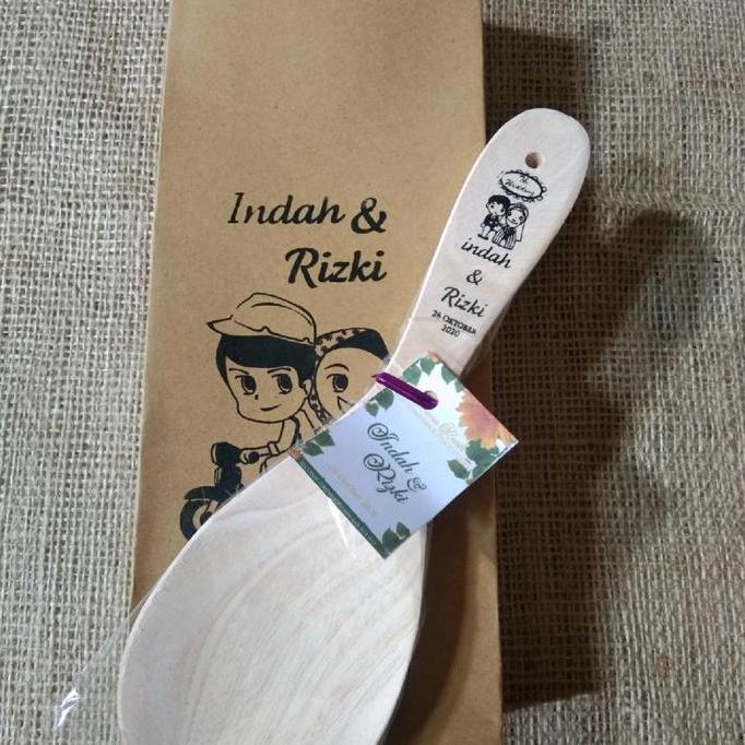 Paket 100pcs Souvenir Centong Kayu Nasi RAM