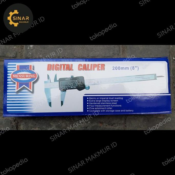 Murah Sigmat Digital 8" 200Mm Stainless Steel Jangka Sorong 8 Inchi Caliper