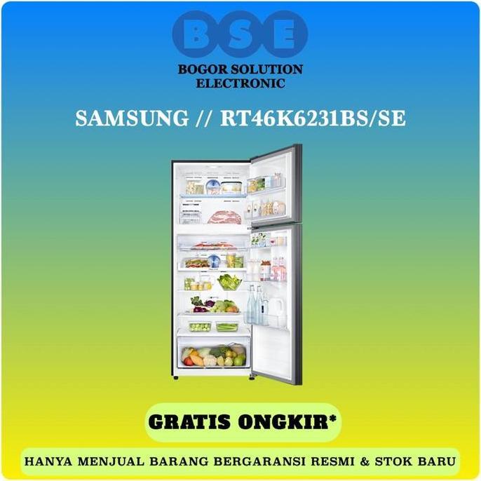 Grosir Samsung Rt46K6231Bs Kulkas 2 Pintu Twin Cooling Plus 453L Rt46K6231
