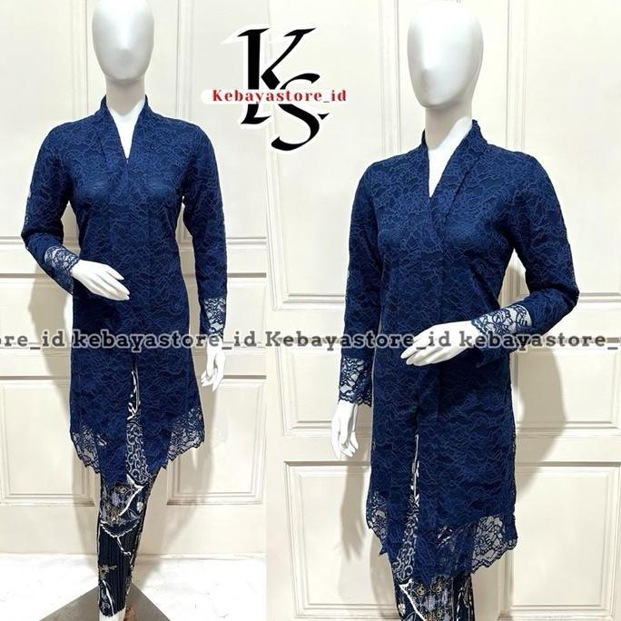 Setelan kebaya modern tunik kartini brokat - Kebaya wisuda remaja mewah - Atasan kebaya modern dan e