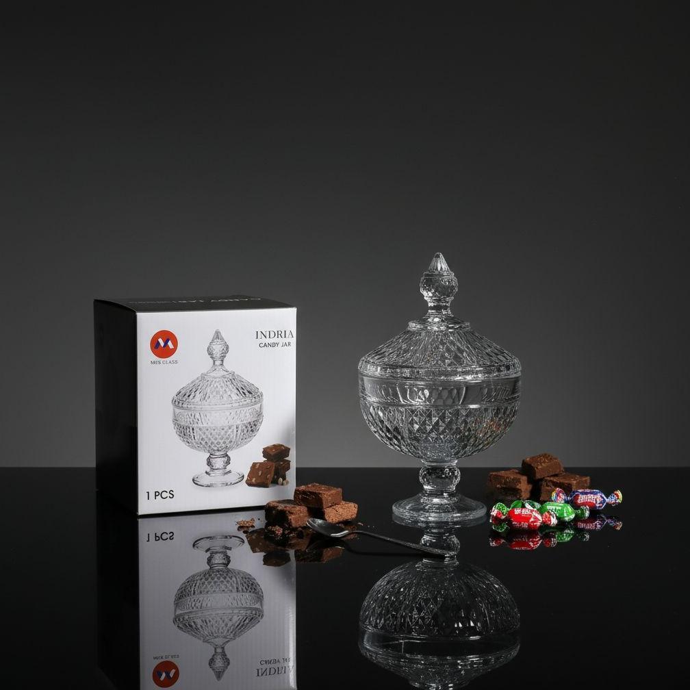 Toples Kaca Kristal Besar Candy Jar