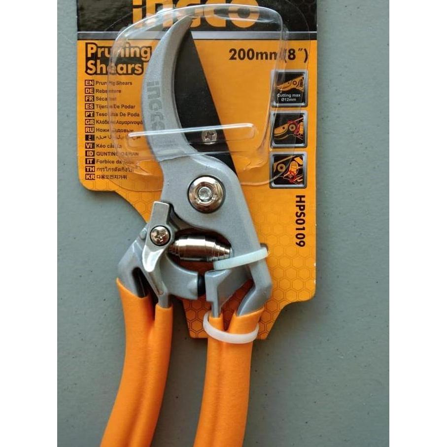gunting dahan bunga - pruning shears 8inch abs - ingco hps0109