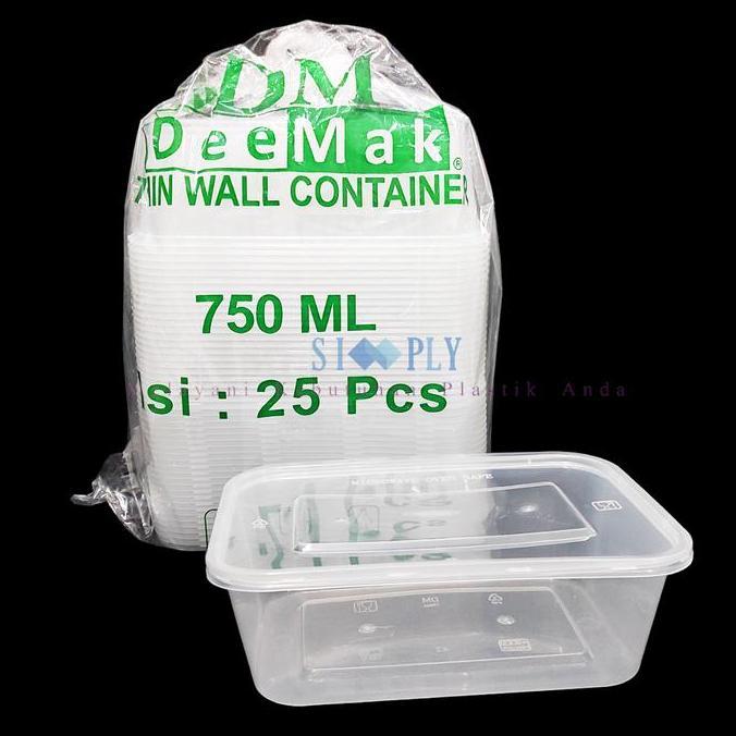 Tayoo- Kotak Makan Plastik Thinwall Dm 750Ml / Libra 750Ml Rec