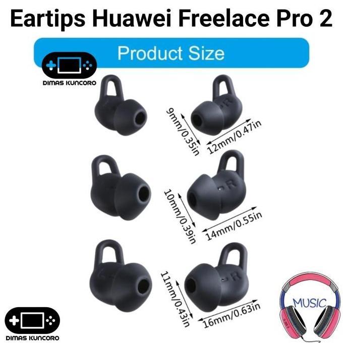 TERBARU|TERMURAH|BARU|PREMIUM|ORIGINAL|GARANSI|DISKON|PROMO EARTIPS HUAWEI FREELACE PRO 2 SILICONE S
