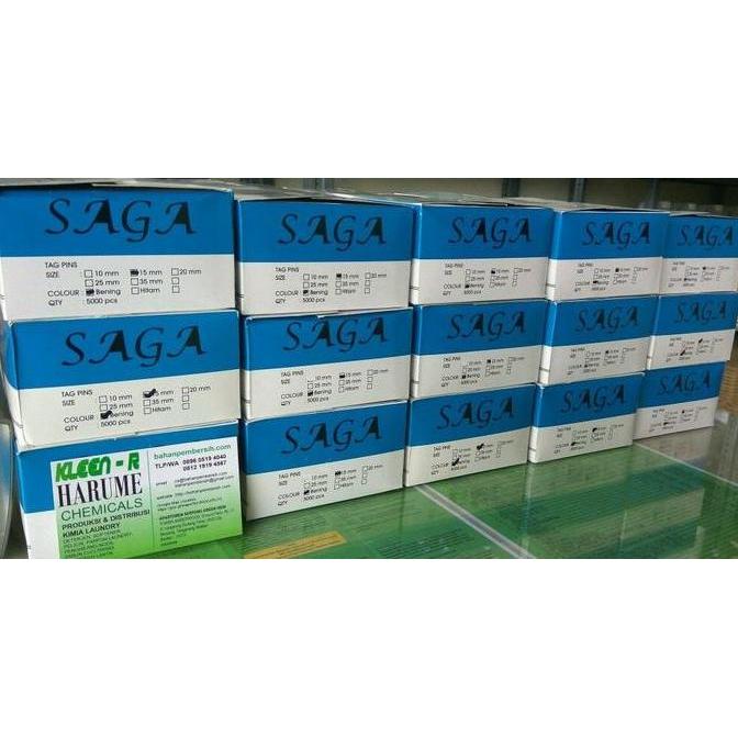 Shift- Tag Pin Bening 15Mm Saga 5.000 Pcs Per Box, Bahan Pp
