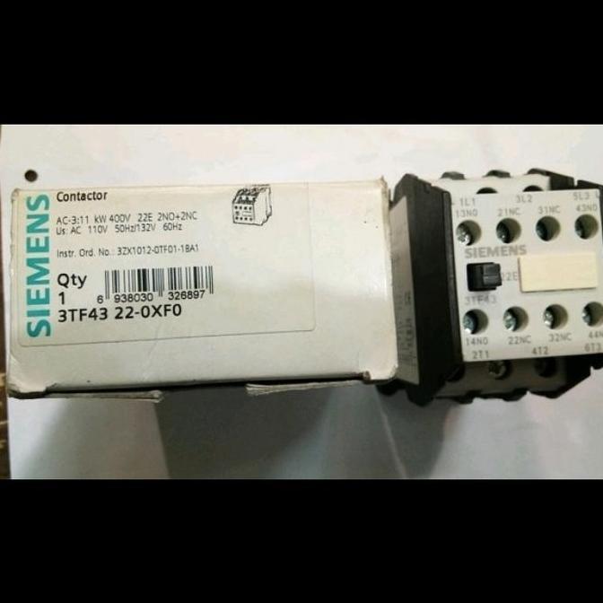 Contactor / Kontaktor Tipe 3Tf43-22 Siemens 220V Terbaik