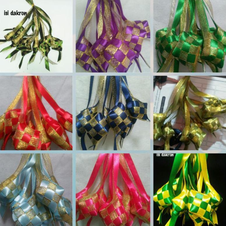 Murah  Ketupat Hiasan Hampers Lebaran / Ketupat Hias Lebaran / Ketupat Pita Hampers Idul Fitri