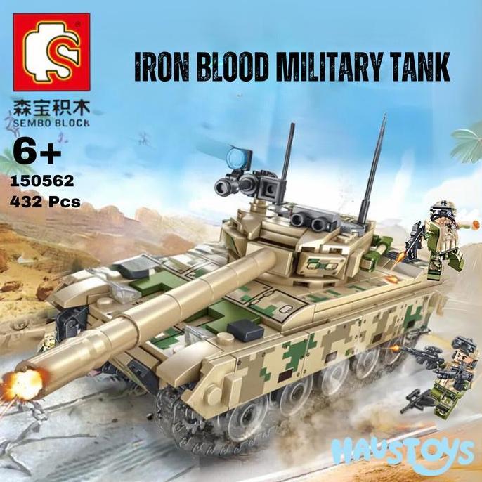 Sembo Block Brick Original Military Iron Tank SS